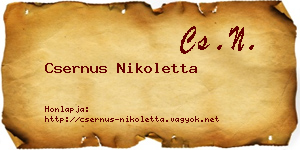 Csernus Nikoletta névjegykártya